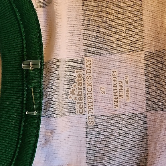 Better Cotton  Way to Celebrate ST Patrick's Day Graphic Tee  2T green checkered - Picture 9 of 17